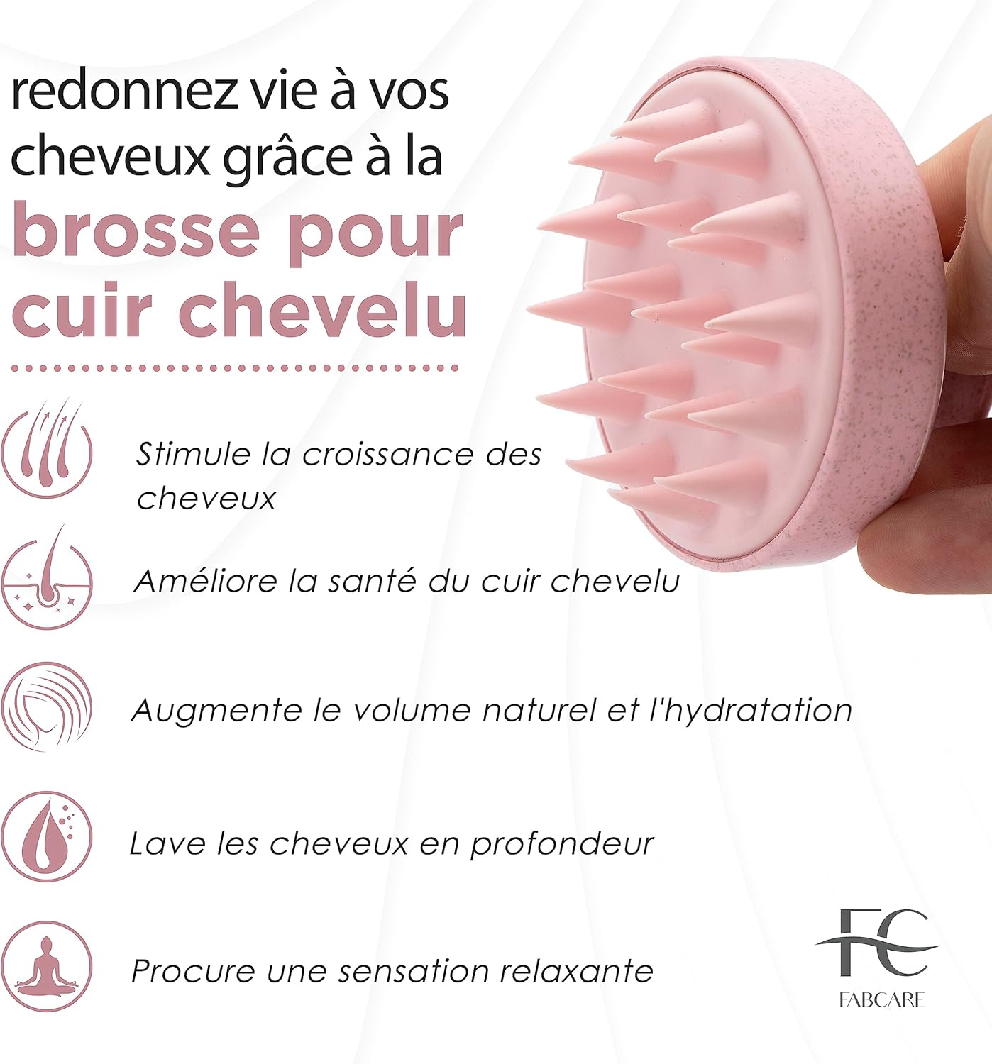 Brosse de massage du cuir chevelu