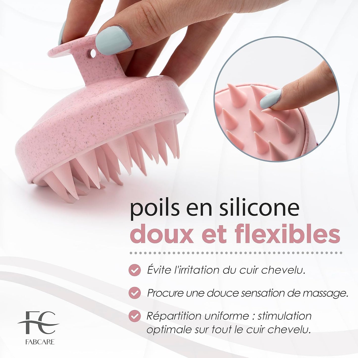 Brosse de massage du cuir chevelu