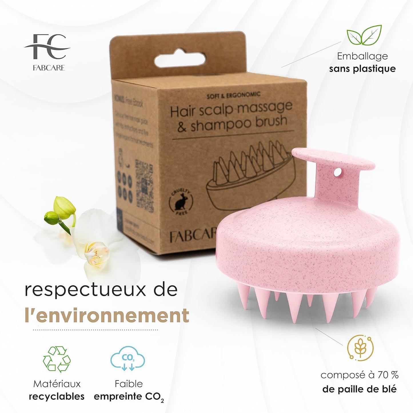 Brosse de massage du cuir chevelu