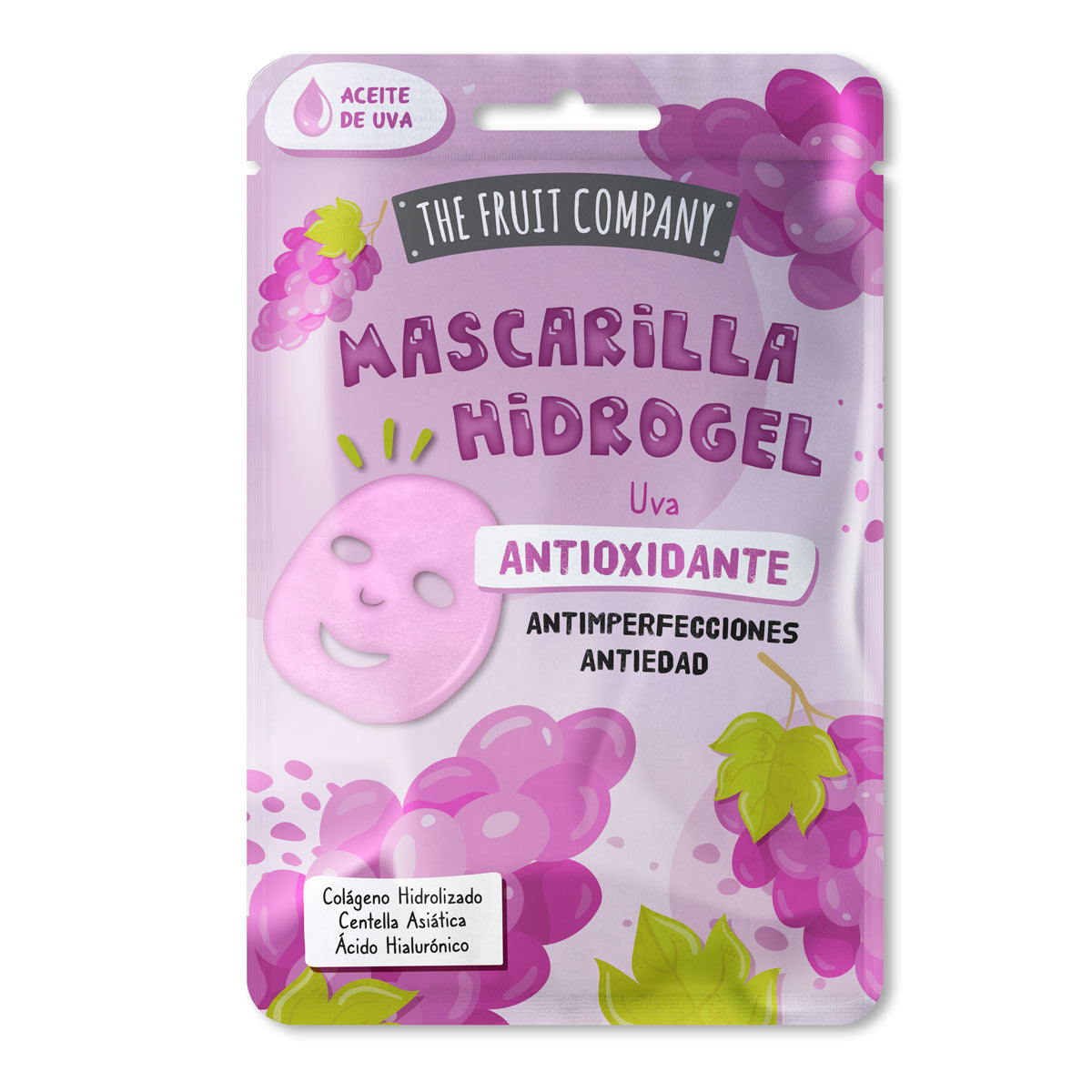 The Fruit Company - Hydrogel Face Mask - with Grape Seed Oil